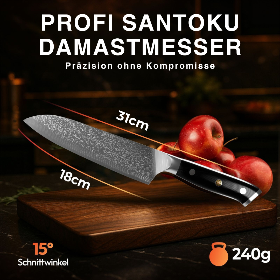Damast Santokumesser Maße